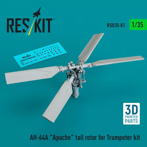 Reskit - AH-64A Apache tail rotor for Trumpeter kit (3D Printed)