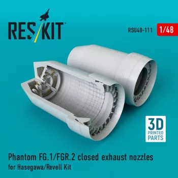   Reskit - Phantom (FG.1/FGR.2) closed exhaust nozzles for Hasegawa/Revell kit (3D Printed)