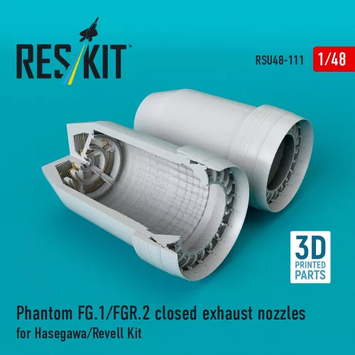 Reskit - Phantom (FG.1/FGR.2) closed exhaust nozzles for Hasegawa/Revell kit (3D Printed)