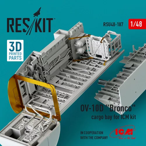 Reskit - OV-10D Bronco cargo bay for ICM kit (3D Printed)