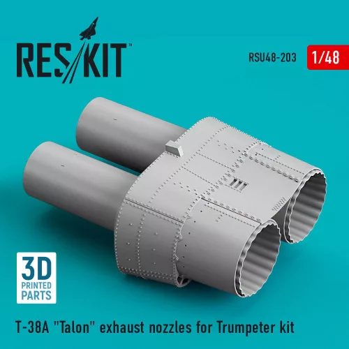 Reskit - T-38A Talon exhaust nozzles for Trumpeter kit (3D Printed)