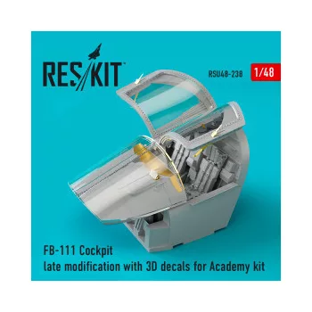   Reskit - FB-111 Cockpit late modification with 3D decals for Academy kit (1/48)