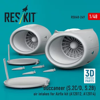   Reskit - Buccaneer (S.2C/D S.2B) air intakes for Airfix kit (A12012 A12014) (3D Printed)