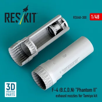   Reskit - F-4 (B C D N) Phantom II exhaust nozzles for Tamiya kit (3D printed)