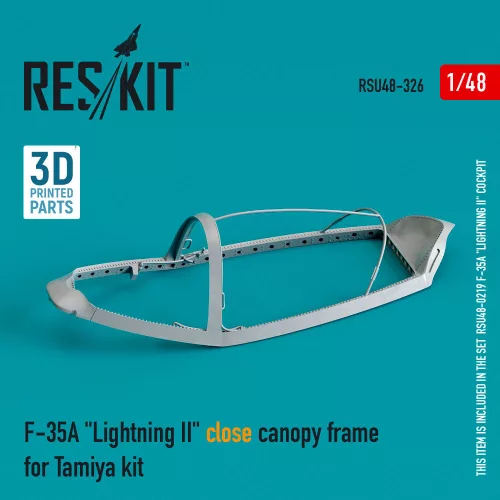 Reskit - F-35A Lightning II close canopy frame for Tamiya kit (3D Printed)