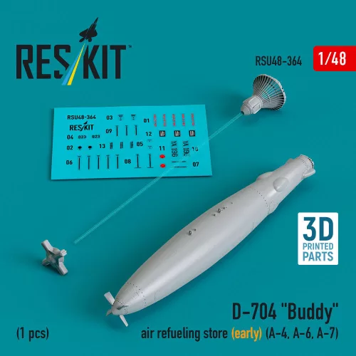 Reskit - D-704 Buddy air refueling store (early) (1 pcs) (A-4 A-6 A-7) (3D Printed)