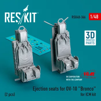   Reskit - Ejection seats for OV-10 Bronco (2 pcs) for ICM kit (3D Printed)