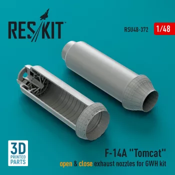   Reskit - F-14A Tomcat open & close exhaust nozzles for GWH kit (3D Printed)