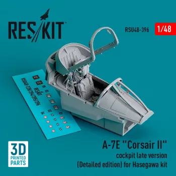   Reskit - A-7E Corsair II cockpit late version (Detailed edition) for Hasegawa kit (3D Printed)
