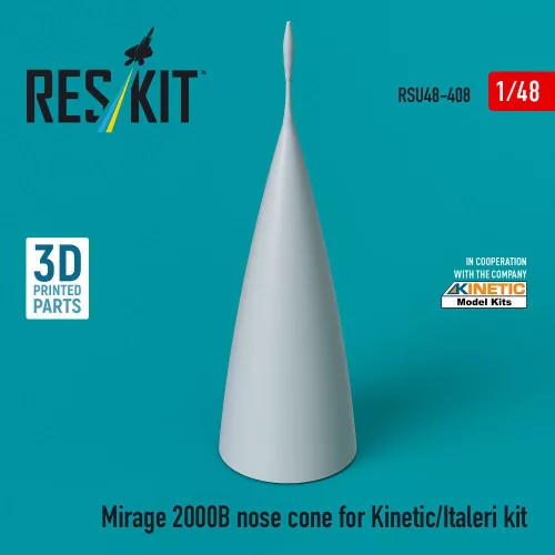 Reskit - Mirage 2000B nose cone for Kinetic/Italeri kit (3D Printed)