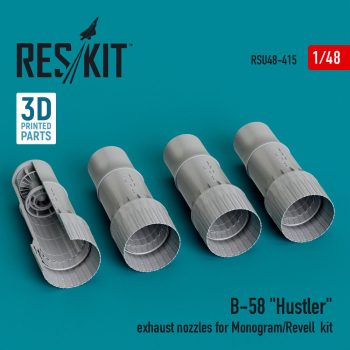   Reskit - B-58 Hustler exhaust nozzles for Monogram/Revell kit (3D Printed)
