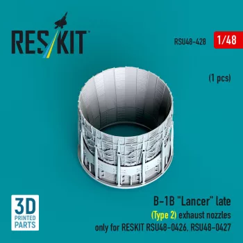   Reskit - B-1B Lancer exhaust nozzle (late - type 2) (1 pcs) only for RESKIT RSU48-0426, RSU48-0427 (3D Printed)