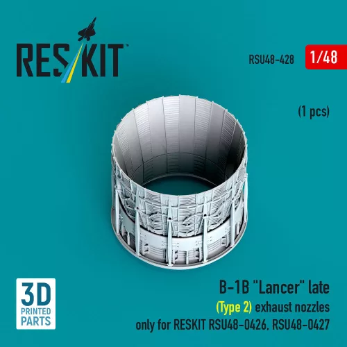 Reskit - B-1B Lancer exhaust nozzle (late - type 2) (1 pcs) only for RESKIT RSU48-0426, RSU48-0427 (3D Printed)