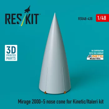   Reskit - Mirage 2000-5 nose cone for Kinetic/Italeri kit (3D Printed)