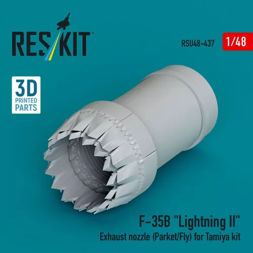 Reskit - ?F-35B Lightning II exhaust nozzle (Parked/Fly) for Tamiya kit (3D printed)