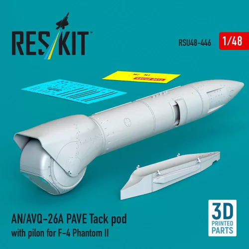 Reskit - AN/AVQ-26A PAVE Tack pod with pilon for F-4 Phantom II (3D Printed)
