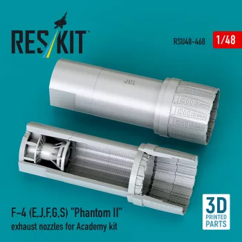   Reskit - F-4 (E J F G S) Phantom II exhaust nozzles for Academy kit (3D Printed)