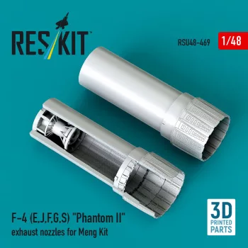   Reskit - F-4 (E J F G S) Phantom II exhaust nozzles for Meng kit (3D Printed)