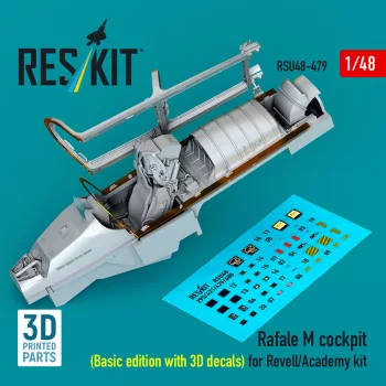   Reskit - Rafale M cockpit (Basic edition with 3D decals) for Revell/Academy kit (3D printed)