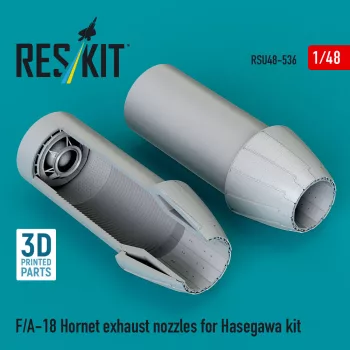   Reskit - F/A-18 Hornet exhaust nozzles for Hasegawa kit (3D Printed)