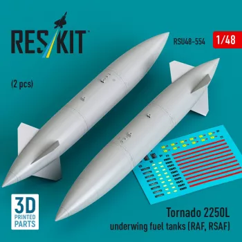   Reskit - Tornado 2250L underwing fuel tanks (RAF RSAF) (2 pcs) (3D Printed)