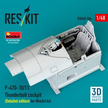   Reskit - P-47D-10/11 Thunderbolt cockpit (Detailed edition) for MiniArt kit (3D Printed)