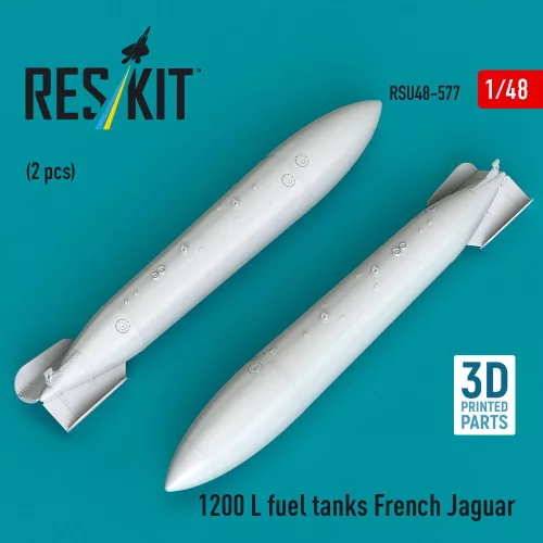 Reskit - 1200 L fuel tanks French Jaguar (2 pcs) (3D Printed)