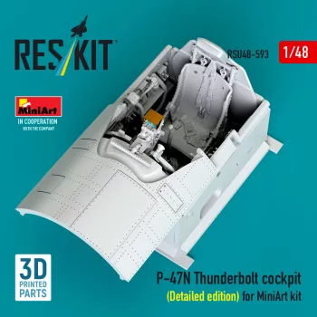   Reskit - P-47N Thunderbolt cockpit (Detailed edition) for MiniArt kit (3D Printed)