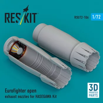   Reskit - Eurofighter open exhaust nozzles for Hasegawa kit (3D Printed)