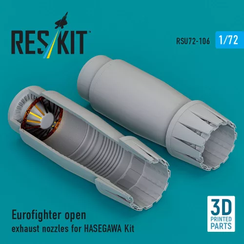 Reskit - Eurofighter open exhaust nozzles for Hasegawa kit (3D Printed)