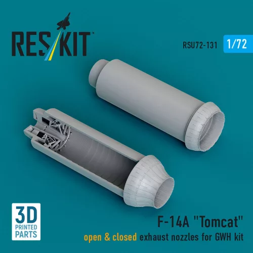 Reskit - F-14A Tomcat open & closed exhaust nozzles for GWH kit (3D Printed)