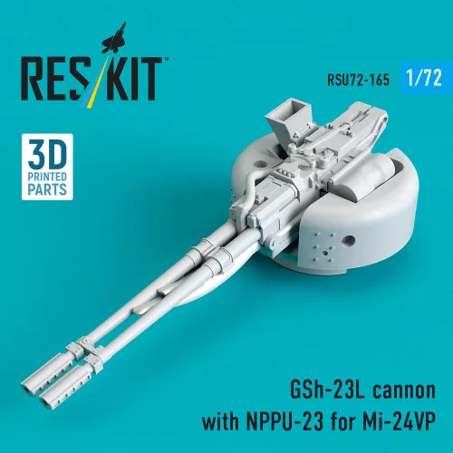 Reskit - GSh-23L cannon with NPPU-23 for Mi-24VP (3D Printed)