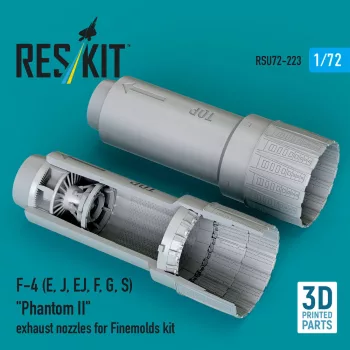   Reskit - F-4 (E J EJ F G S) Phantom II exhaust nozzles for Finemolds kit (3D Printed)