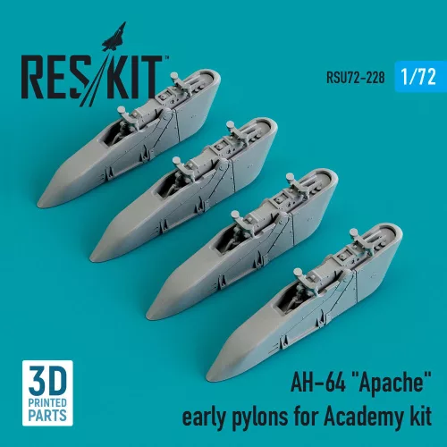 Reskit - AH-64 Apache early pylons for Academy kit (3D Printed)