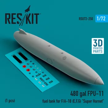   Reskit - 480 gallon FPU-11 fuel tank for F/A-18 (E,F,G) Super Hornet (1 pcs) (3D Printed)