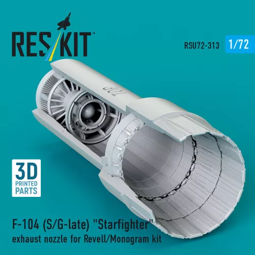 Reskit - F-104 (S/G-late) Starfighter exhaust nozzle for Revell/Monogram kit (3D Printed)