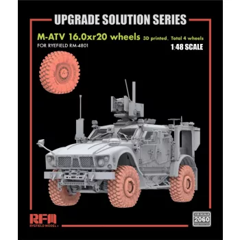 Rye Field Model - M-ATV 16.0xr20 wheels  (3D printed)