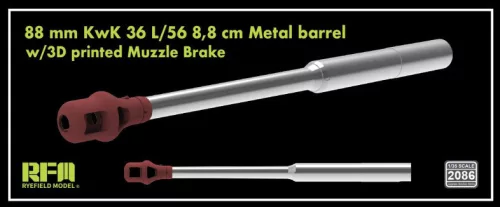 Rye Field Model - Upgrade set 88 mm KwK 36 L/56 metal barrel w/3D