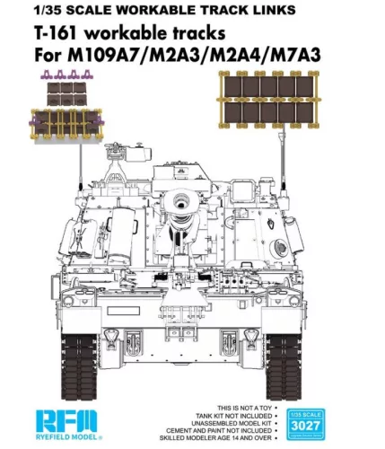 Rye Field Model - T-161 workable tracks for M109A7/M2A3/M2A4/M7A3