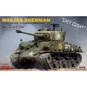 Rye Field Model - Sherman M4A3E8 with Workable Track Links