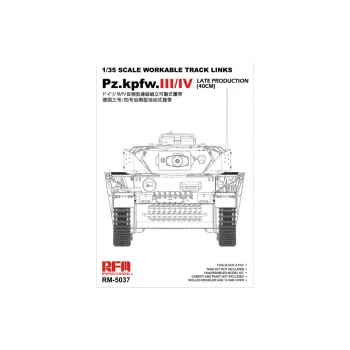Rye Field Model - Panzer III / IV late workable tracks 40cm