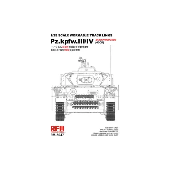   Rye Field Model - Panzer III / IV early prod.  workable tracks 40cm