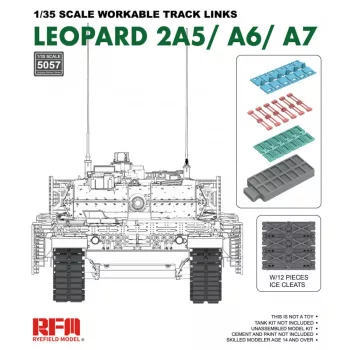 Rye Field Model - Leopard 2A5 /A6/A7 workable track links