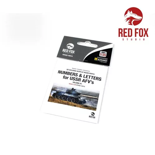 Red Fox Studio - 3D Resin Foundry Numeral & Letters for USSR AFV’s vol. 01