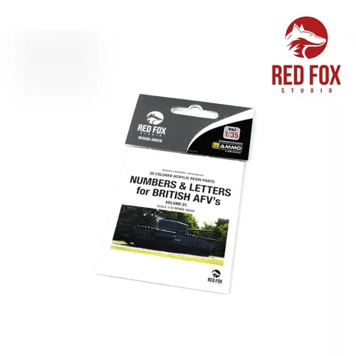 Red Fox Studio - 3D Resin Foundry Numeral & Letters for British AFV’s vol.01