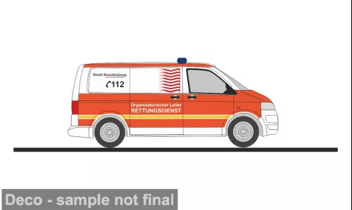 Rietze - VW T5, 2010, Rettungsdienst Brandenburg, 1:87