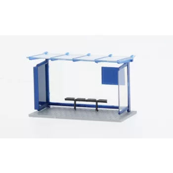 Rietze - Zubehör Buswartehalle, blau, 1:87