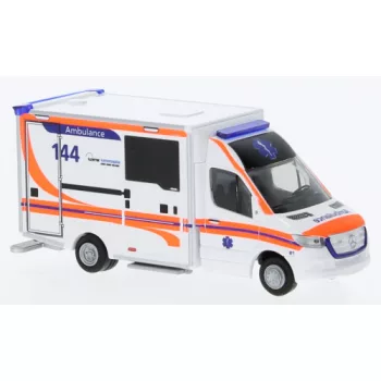   Rietze - Wietmarscher Ambulanzfahrzeuge RTW, 2018, Ambulance Luzern (CH), 1:87