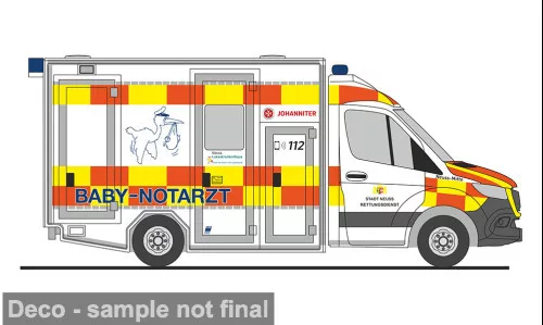 Rietze - GSF RTW, 2018, Baby - Notarzt Rettungsdienst Neuss, 1:87
