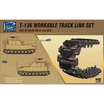   Riich Models - T-136 Workable Track set for M108/M109A1 -A5 SPH